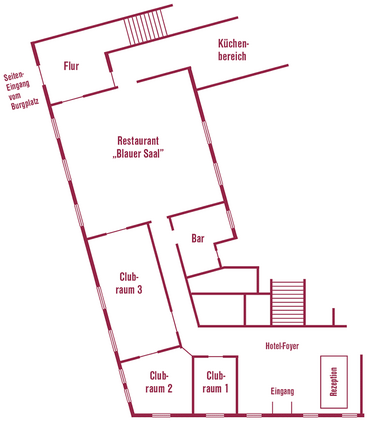 Skizze der Veranstaltungsräume